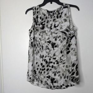 S APT 9 Chiffon Top Tee Blouse Ruffle Shirt AA